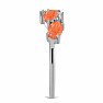 Silver ring with sunstone and zircons Ag 925 017035 SUS