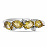 Silver ring with cut citrine and zircons Ag 925 017035 CT