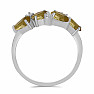 Silver ring with cut citrine and zircons Ag 925 017035 CT