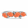 Silver ring with sunstone and zircons Ag 925 017035 SUS
