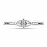 Silver ring with cut diamond Ag 925 017332 DIA