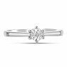 Silver ring with cut diamond Ag 925 017346 DIA