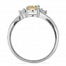 Silver ring with cut citrine and zircons Ag 925 026295 CT