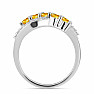 Silver ring with cut citrine and zircons Ag 925 026296 CT