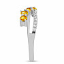 Silver ring with cut citrine and zircons Ag 925 026296 CT