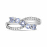 Silver ring with Blue Sky topaz and zircons Ag 925 026296 BT