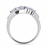 Silver ring with Blue Sky topaz and zircons Ag 925 026296 BT
