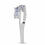 Silver ring with Blue Sky topaz and zircons Ag 925 026296 BT