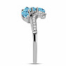 Silver ring with Blue Sky topaz and zircons Ag 925 026347 BT