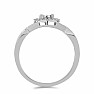 Silver ring with cut diamond Ag 925 027219 DIA