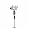 Silver ring with cut diamond Ag 925 027219 DIA