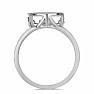 Silver ring with cut dancing diamond Ag 925 038947 DIA