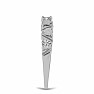 Silver ring with cut diamond Ag 925 058795 DIA
