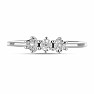 Silver ring with cut diamond Ag 925 058804 DIA