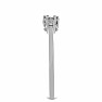 Silver ring with cut diamond Ag 925 058804 DIA
