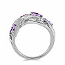 Silver ring with Brazilian amethyst and zircons Ag 925 065681 BRAME