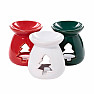 Ceramic aroma lamp Christmas tree red