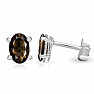 Silver earrings with a brownish hue