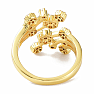 Women's gold-plated cubic zirconia ring Flowers